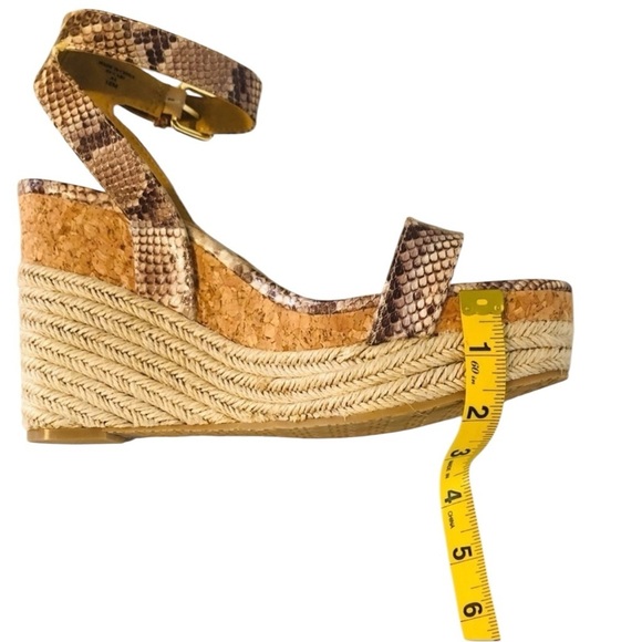 NEW ADRIENNE VITTADINI PLATFORM ESPADRILLE 10 Jute Wedge Snakeskin - Picture 13 of 15